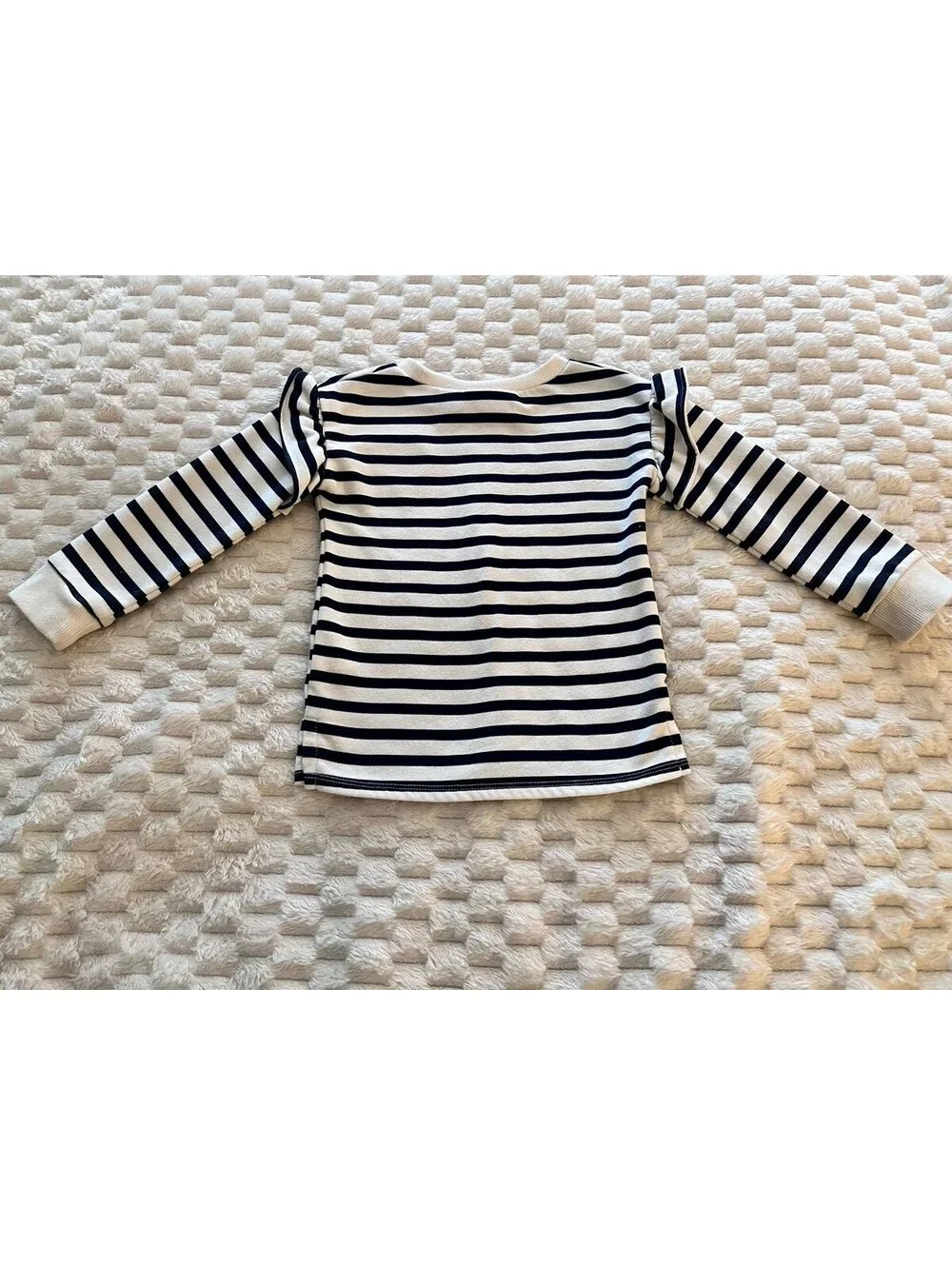 TCP Girls Striped Ruffle Sweatshirt & Pink Leggings 2pc Set; Fall Outfit (3T)